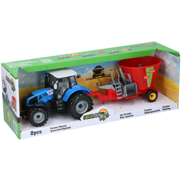 Toy Tractor with Trailer