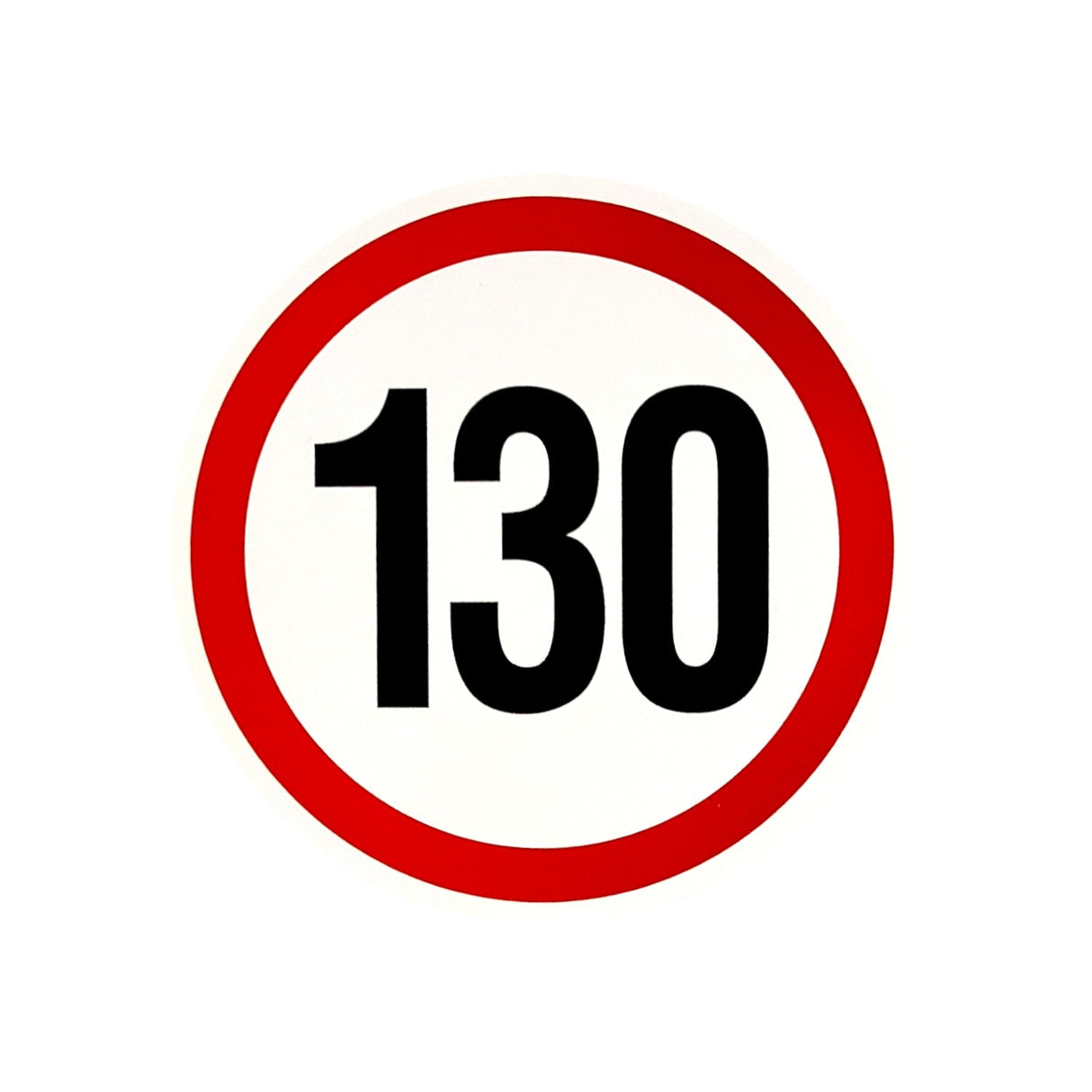 Reflective Speed Limit Sticker – 13 cm & 19 cm