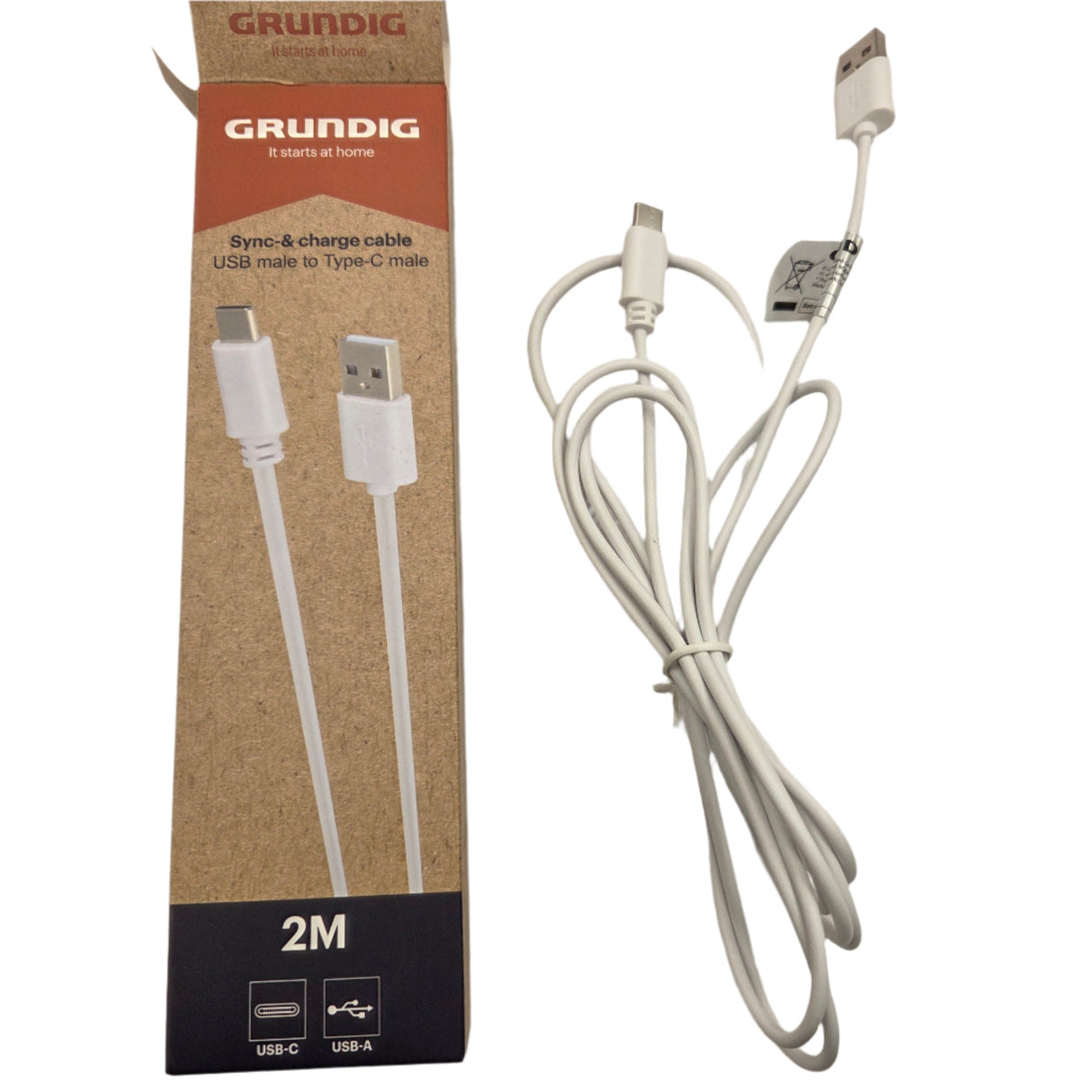 USB Type-C Data Cable White 2 m