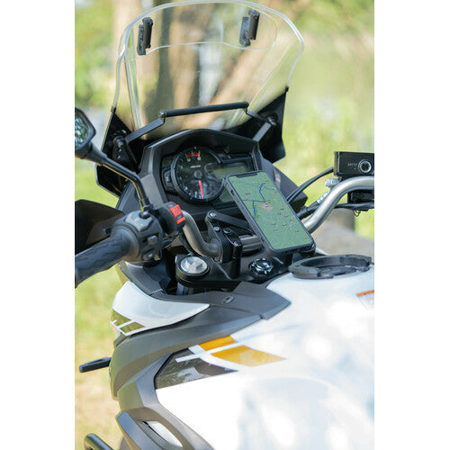 Motorcycle Phone Mount DuoLock 2.0 Combo with Handlebar Clamp