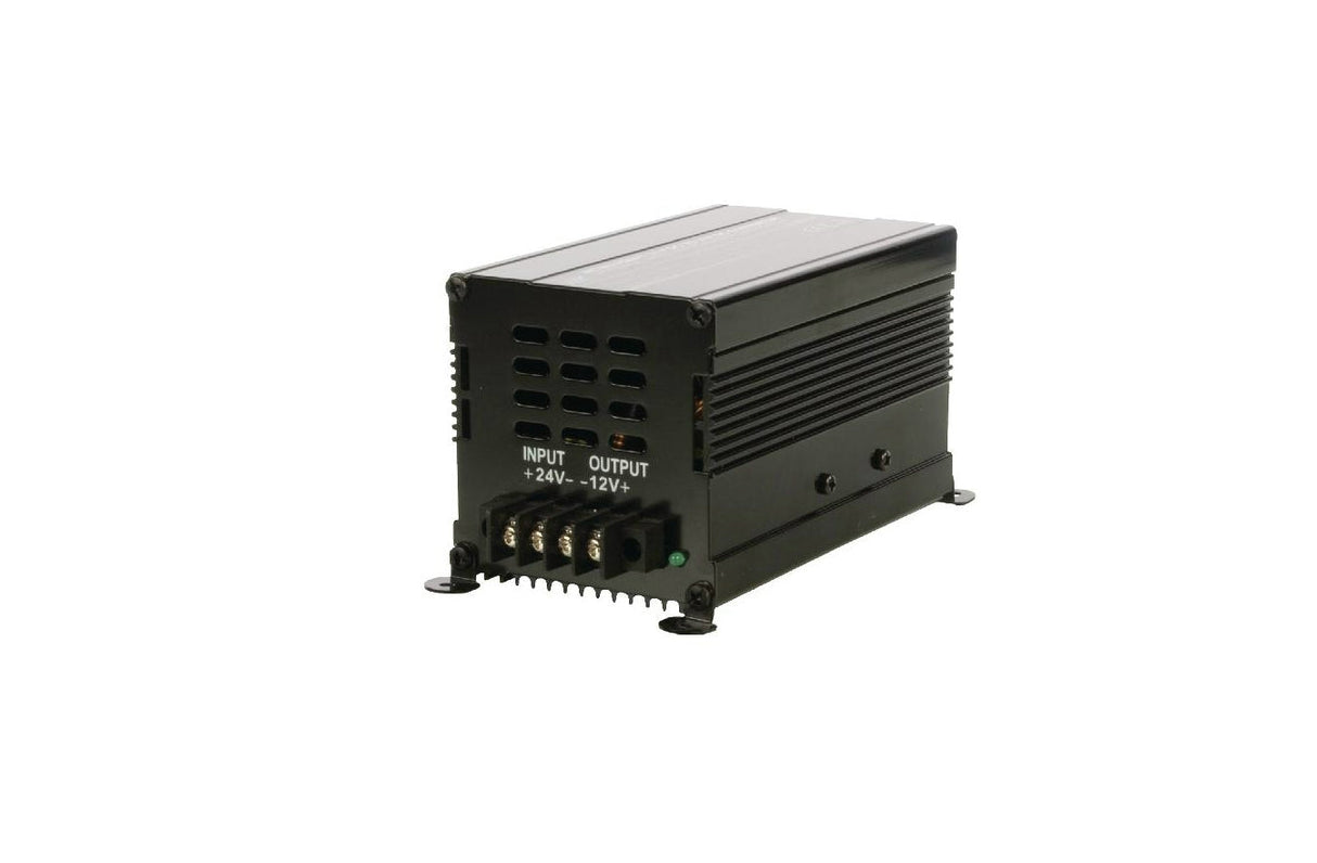 Convertidor de corriente 24V a 12V 20A compacto para vehículos