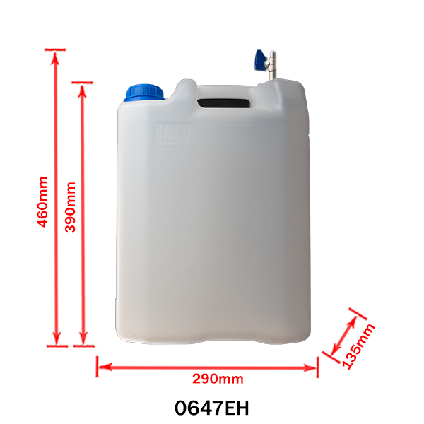 Plastic Dispenser Canister with Metal Tap