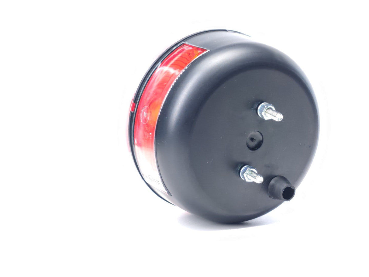 Round Tail Light with Number Plate Illumination - Left Side