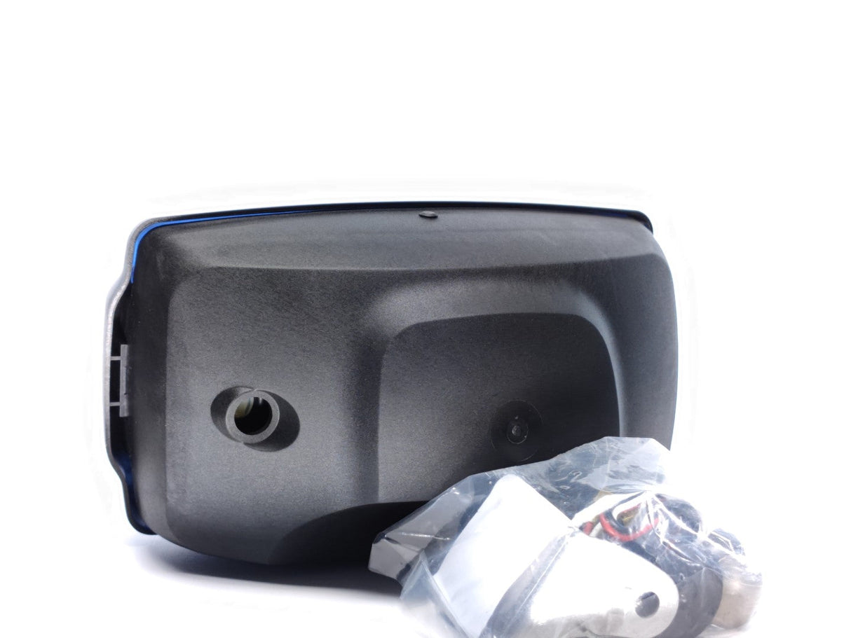 Rectangular High Beam Headlight with Blue Lens and Position Light