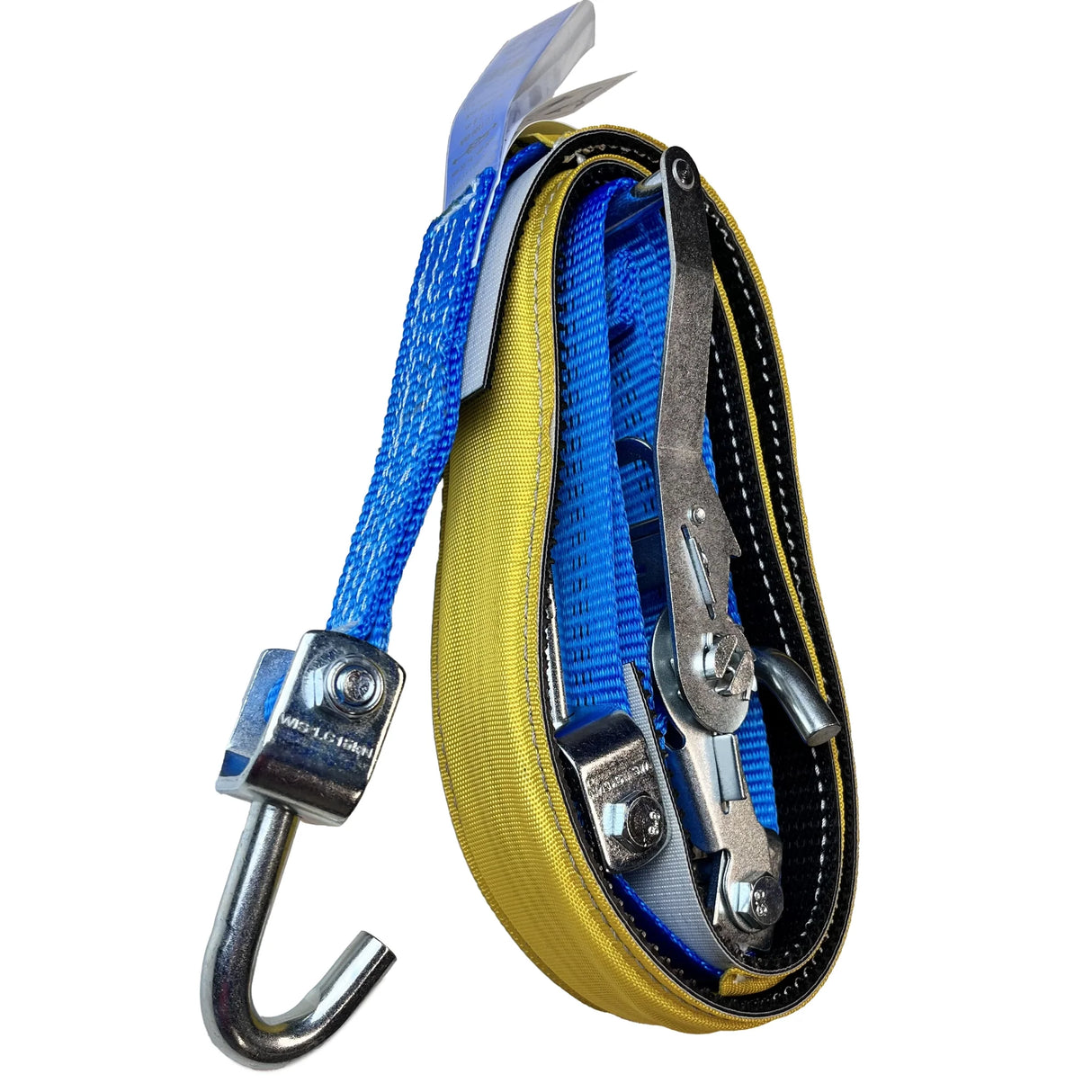 Ribbed Wheel Tie Down Strap with Hooks