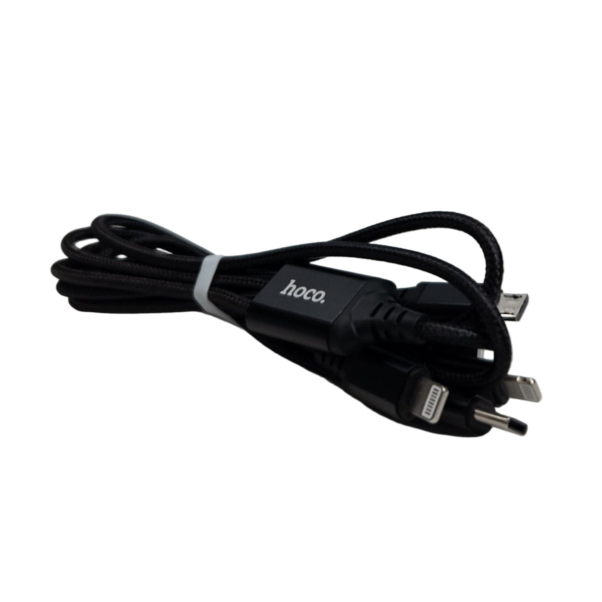 Hoco X76 4-in-1 USB Cable (Lightning/Type-C/Micro USB) 1m Black