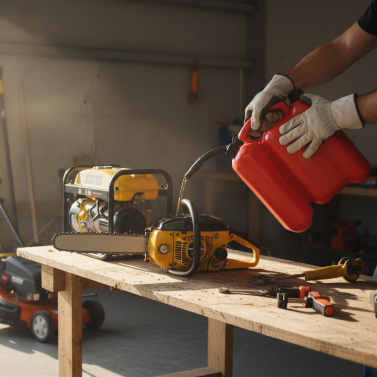 Bidon double compartiment 6 + 3 L pour essence et huile