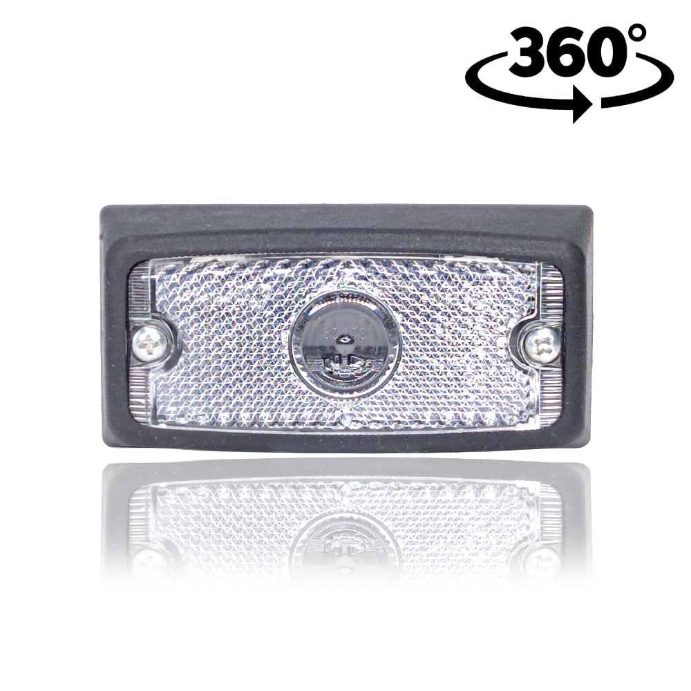 Side Marker Lamp with Rubber Mount and Reflector