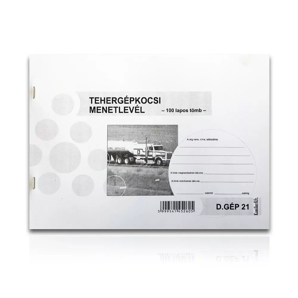 DG21 Truck Logbook Form