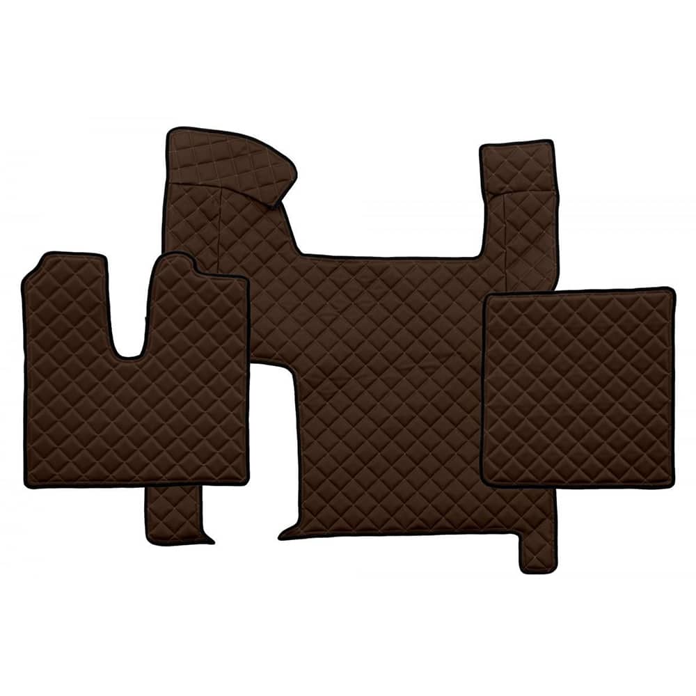 Quilted Faux Leather Truck Floor Mat for MAN TGX Automatic (2007-2017) – Two Drawer Version