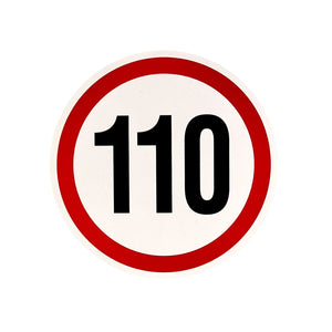 Reflective Speed Limit Sticker – 13 cm & 19 cm