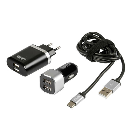 USB Type-C Charging Kit with Car Adapter – 3in1