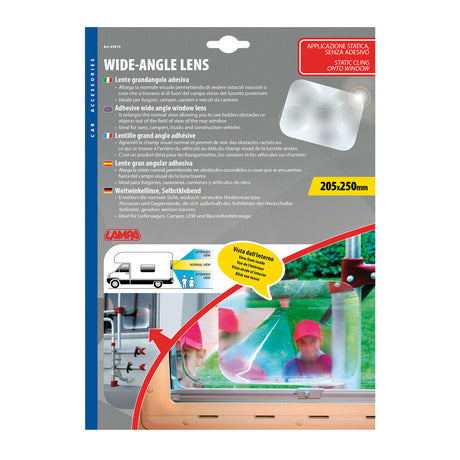 Wide-Angle Windshield Magnifier Lens - Fisheye 25x20cm