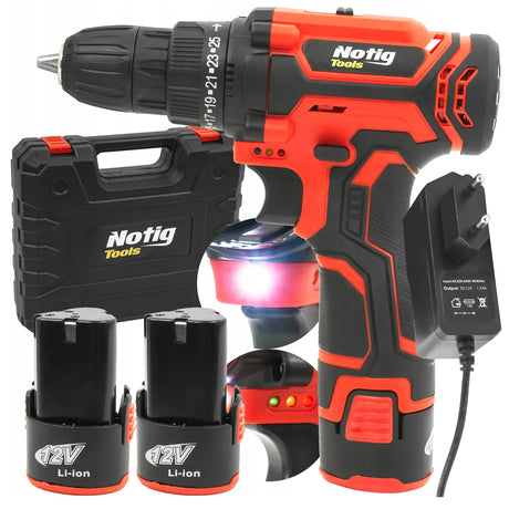 Cordless Screwdriver 12V Li-Ion with 2 Batteries