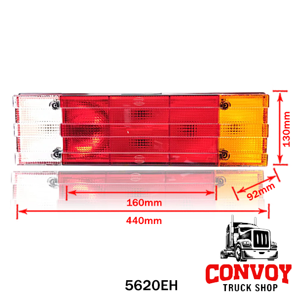 Kögel 5-Chamber Ribbed Right Tail Light
