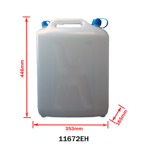20L Water Container with Removable Plastic Tap