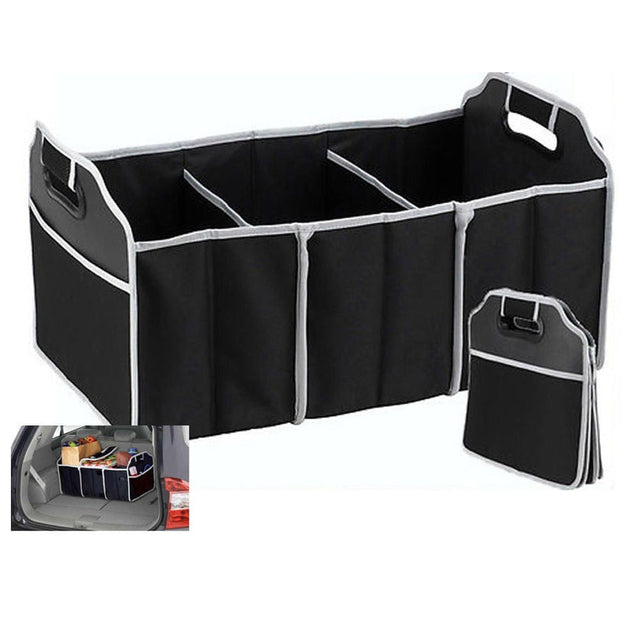 3-Compartment Foldable Car Trunk Organizer