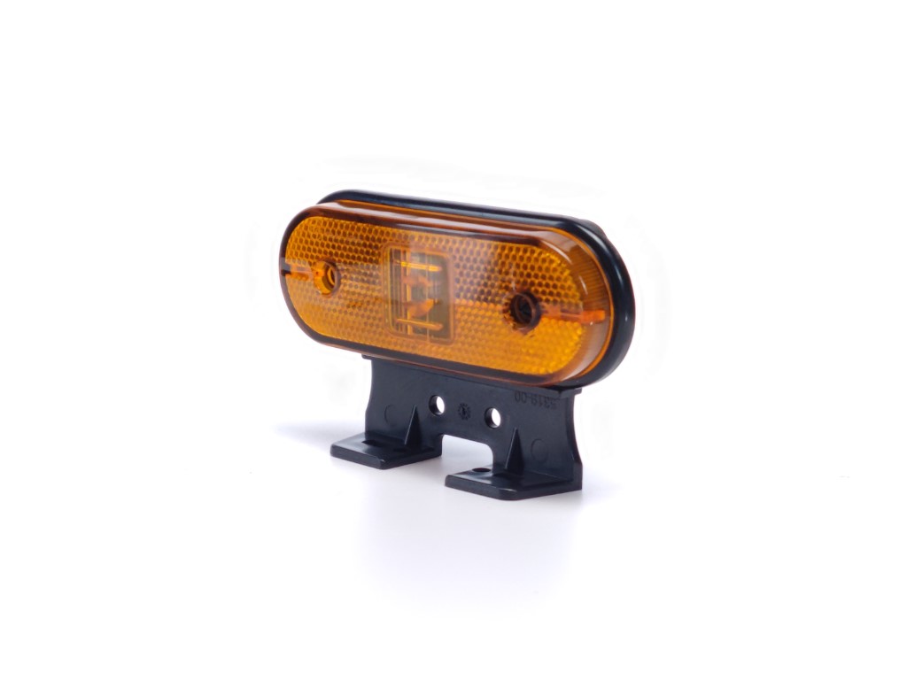 Aspöck Unipoint LED Position Lamp with Amber Lens and L-Bracket