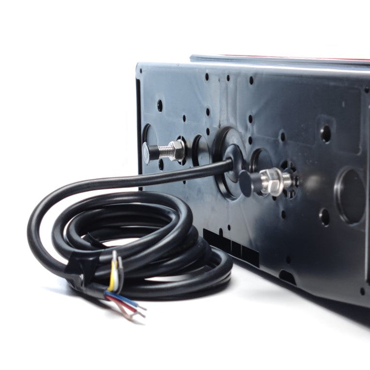 Universal 7-Function LED Tail Light with License Plate Holder 12-24V