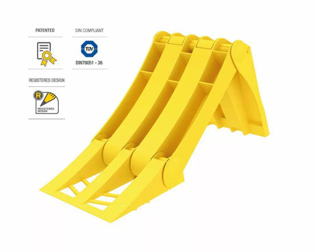 Foldable Plastic Wheel Chock with Metal Reinforcement
