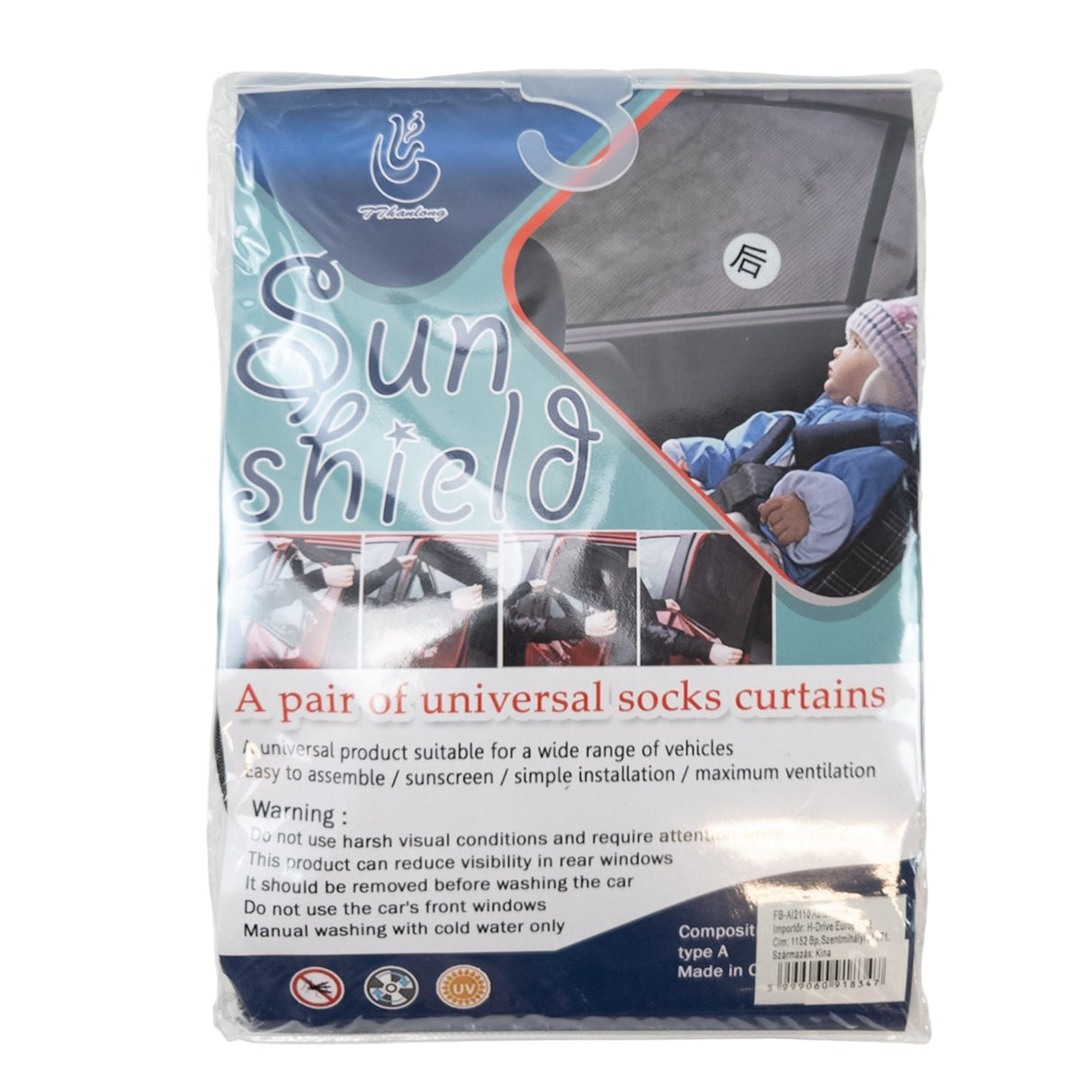 Car Window Sun Shade Cover for Rear Windows – Set of 2