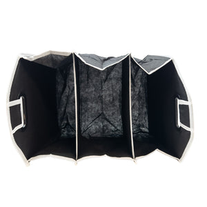 3-Compartment Foldable Car Trunk Organizer