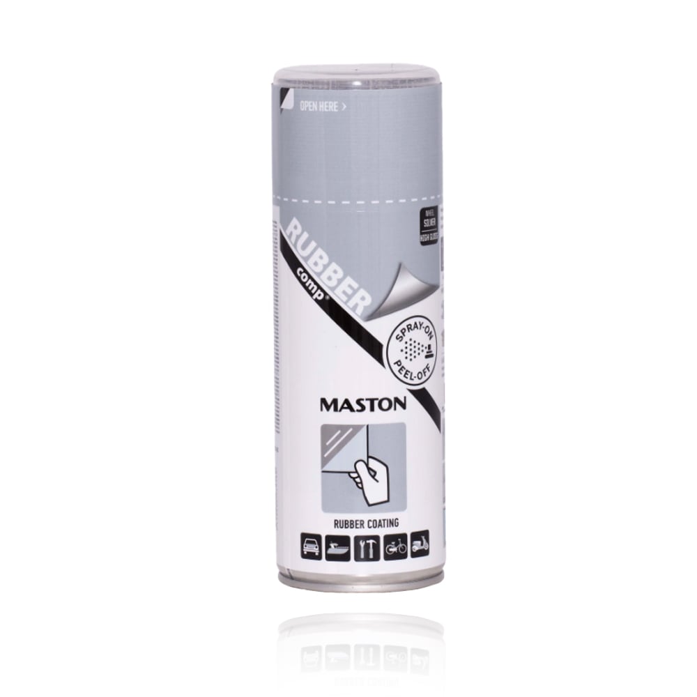 Peelable Rubber Coating Spray High Gloss Silver 400ml | RUBBER