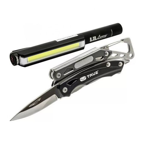 Kompaktes Multifunktionswerkzeug & LED-Lampe – Praktisches 2er-Set