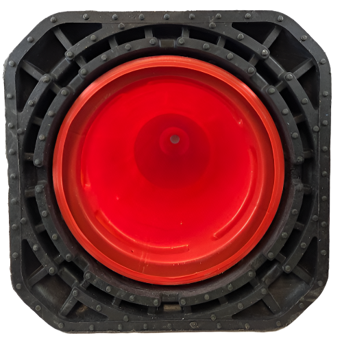 Cono de señalización con base de plástico reciclado de 75 cm