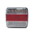 LED zadné svetlo so 4 funkciami, 12V/24V, s prizmovým odrazovým sklom