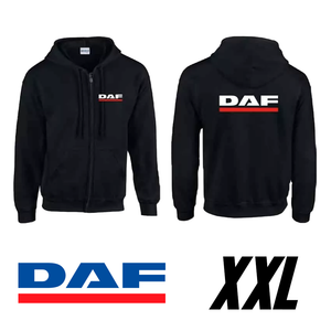 Sudadera negra con capucha y logo DAF