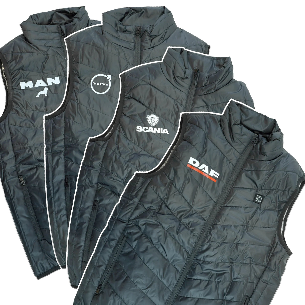 Heated Vest with Truck Brand Logo – 3 Heat Levels