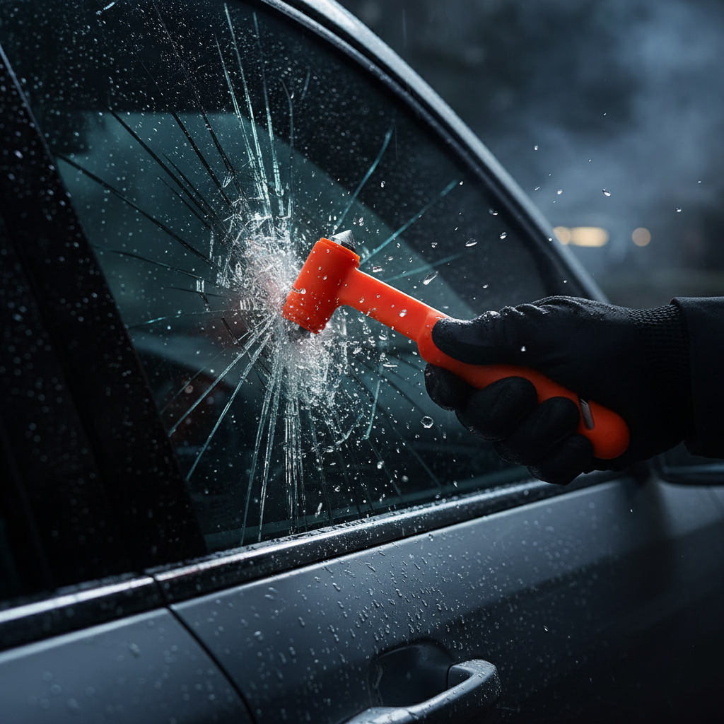 Nothammer mit Gurtschneider für Autos