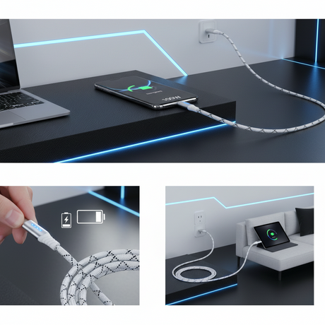 USB-C Charging Cable 100W Fast Charge with LED Display – 2m